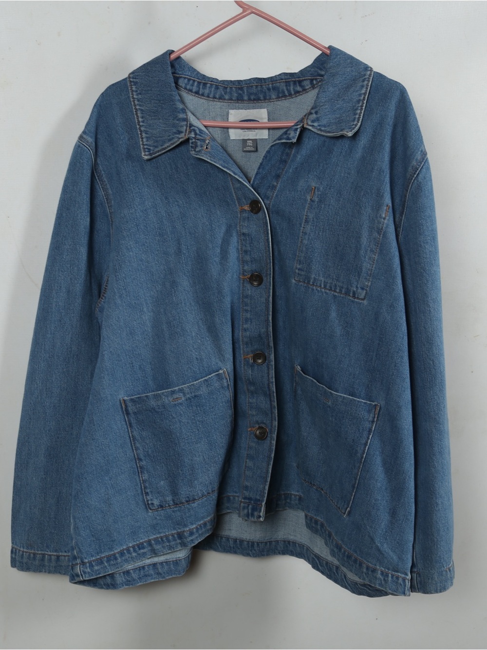 Old Navy Blue Denim Button-Front Jacket